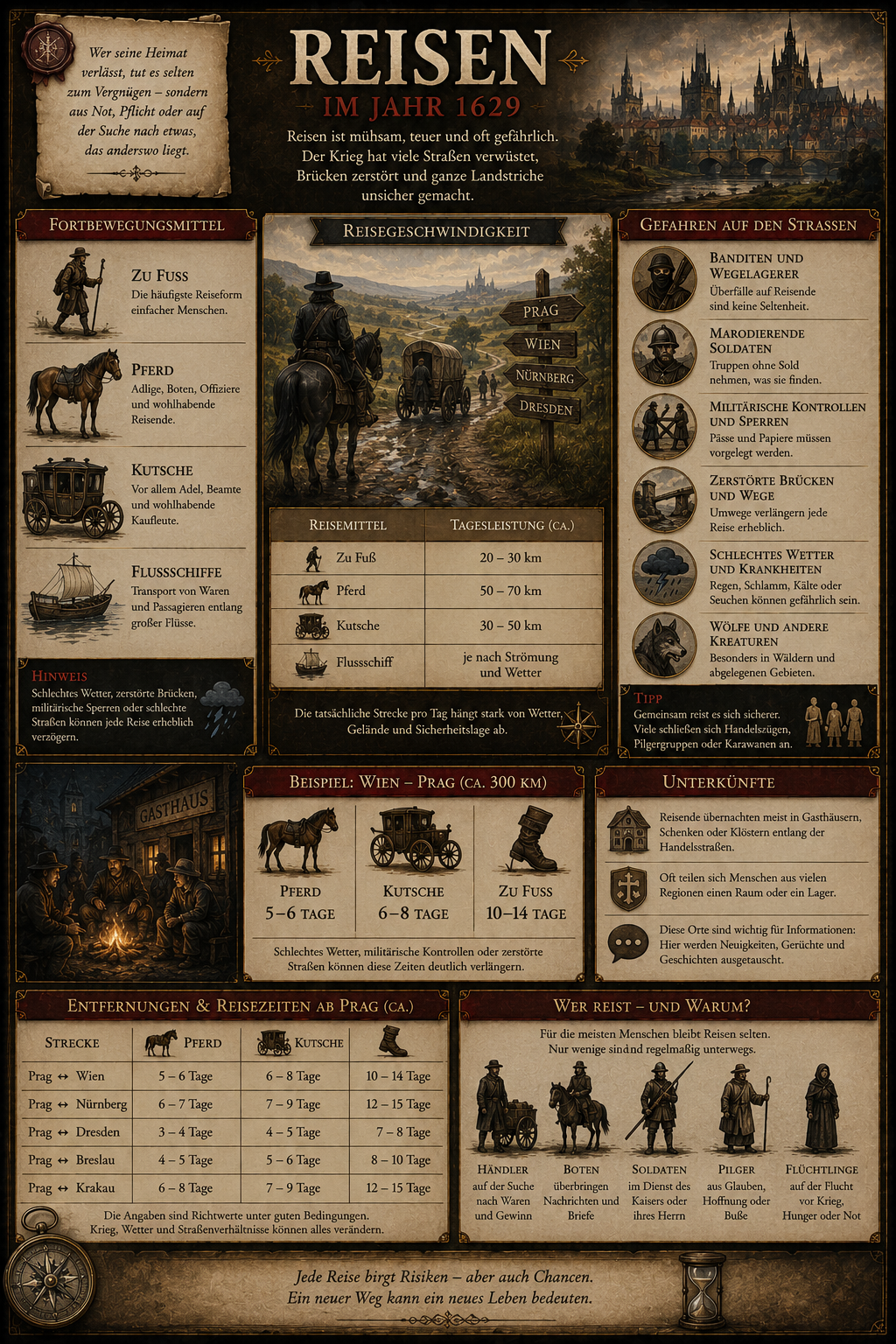 Infografik Reisen 1629